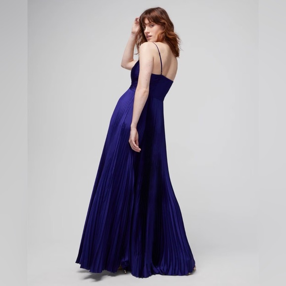 Brand new WHBM satin pleated maxi dress - Picture 4 of 6